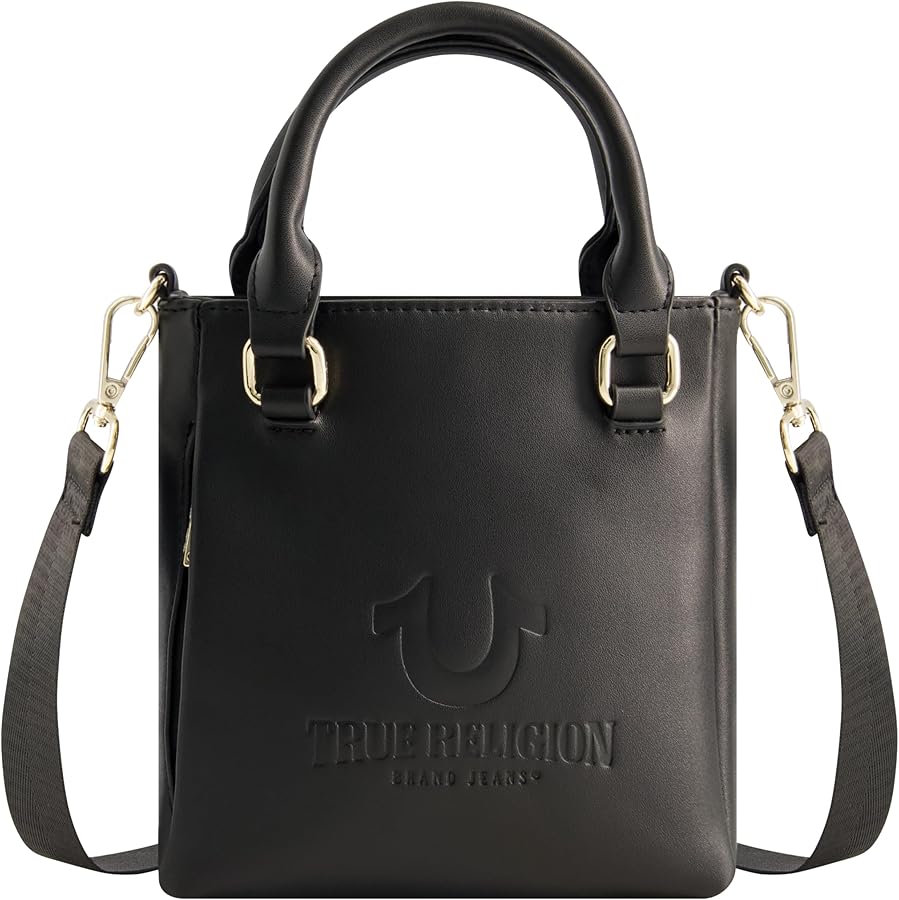True Religion Women's Tote Bag, Travel Shoulder Handbag with Adjustable Crossbody Strap