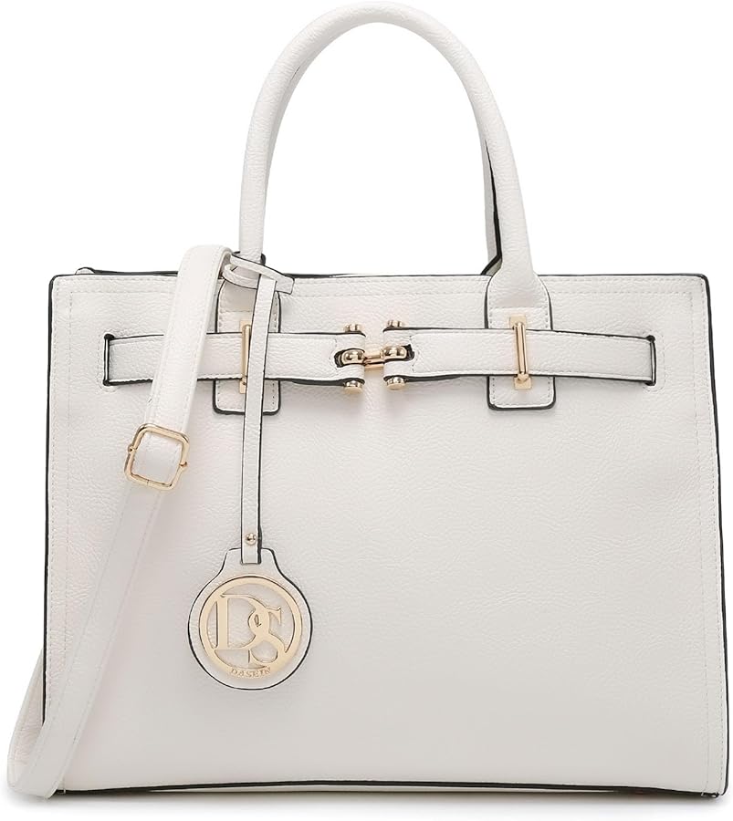 Dasein Women Satchel Purses Handbags Belted Top-handle Work Tote Shoulder Bags with Long Strap