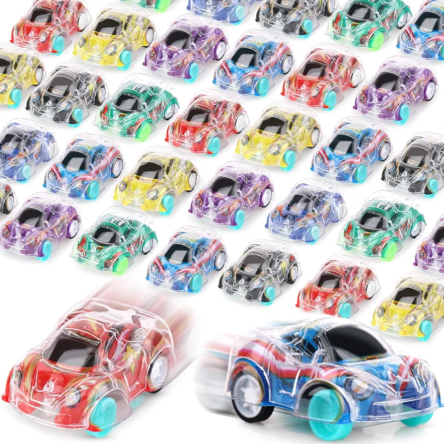 Hooqict 36 Pcs Mini Pull Back Car for Boys 4-8 Years Old Race Car Party Favors Bulk Kids Car Set for Classroom Prizes, Treasure Box Toys, Goodie Bag Stuffers and Pinata Fillers