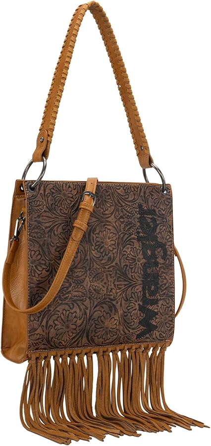 Wrangler Crossbody Bag Shoulder Purse for Women Western Solid Vintage Satchel