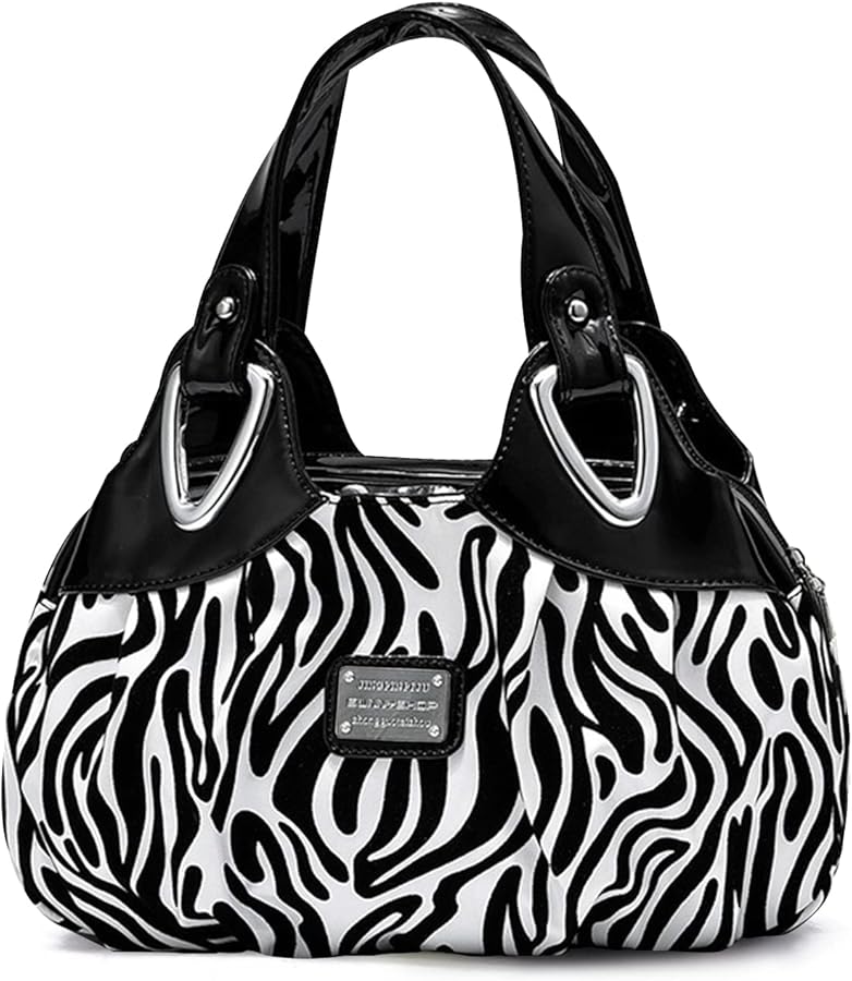 NICOLE & DORIS Ladies Fashion Handbags Elegant Top-handle Bags for Women Floral Shoulder Bags PU Leather