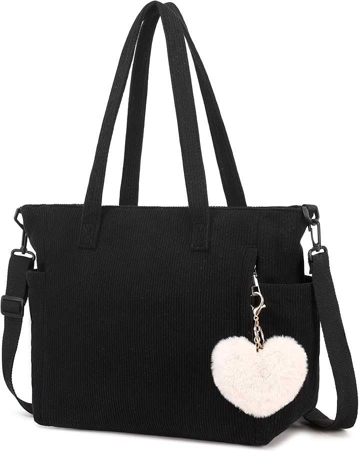 Makukke Corduroy Totes Bag Women - Shoulder Hobo Bag Handbags Crossbody Bag Big Capacity Shopping Purses