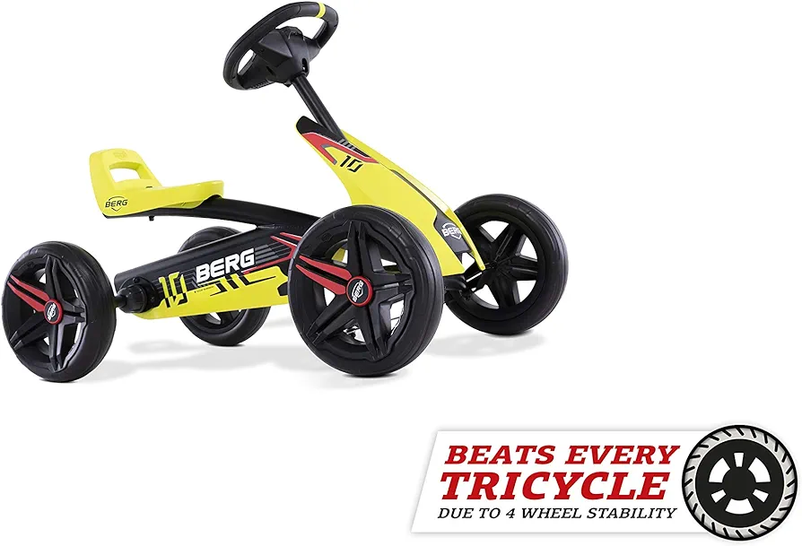 BERG Pedal Kart Buzzy Aero | Pedal go Kart, Ride on Toys for Boys and Girls, Go Kart, Toddler Ride on Toys, Outdoor Toys, Go cart for Ages 2-5 Years