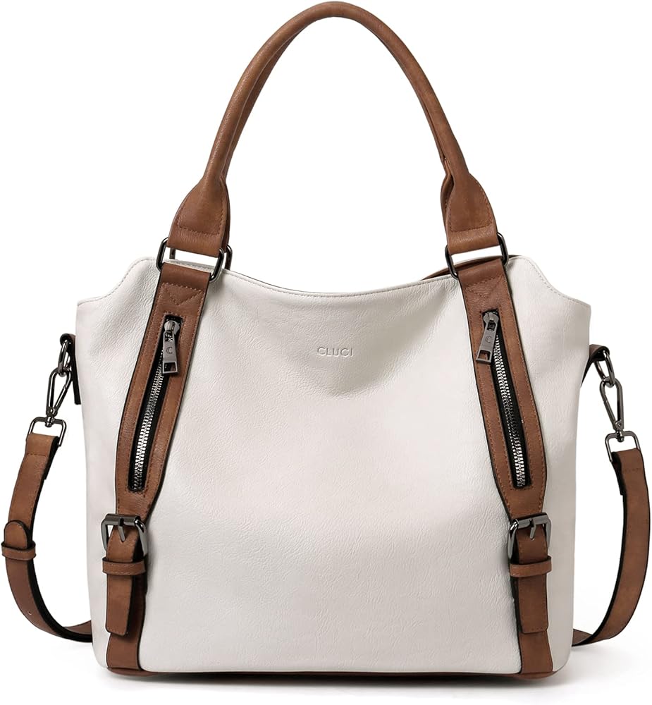 CLUCI Purses for Women Vegan Leather Handbags Tote Purse Shoulder Bag Large Ladies Hobo Bags