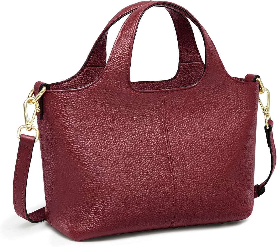 Kattee Genuine Leather Purses and Handbags for Women Crossbody Shoulder Tote Bag Soft Satchel Top Handle