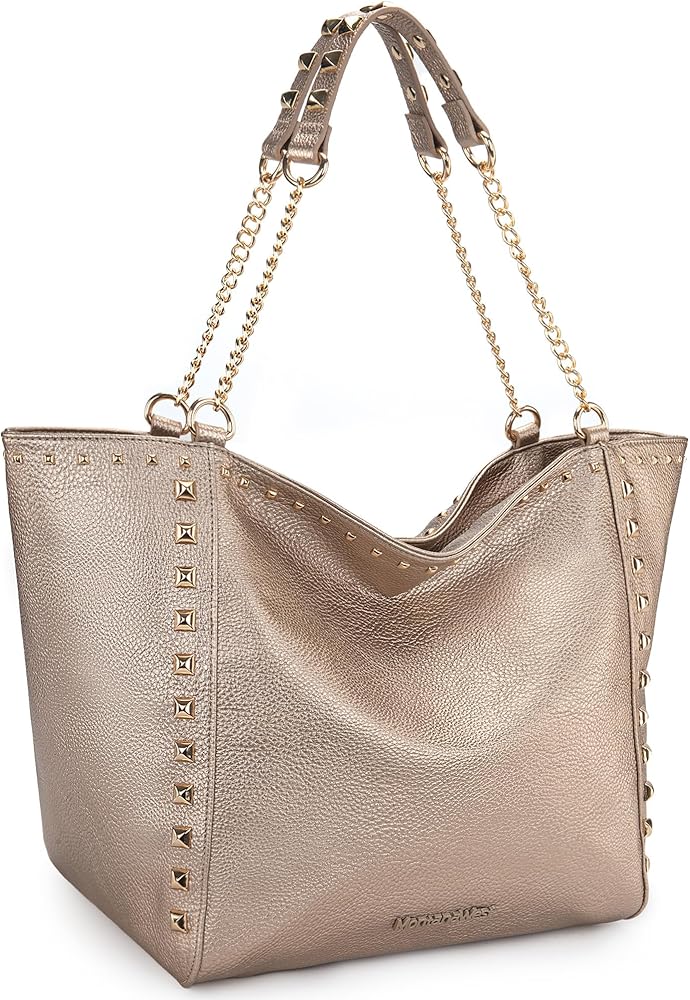 Montana West Oversize Tote Bag for Women Shoulder Purses with Chain Handbags