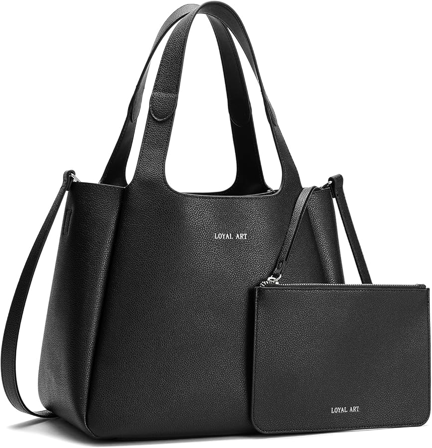 Leather Tote Bag for Women, Top Handle Ladies Shoulder Bags Work Totes Womens Purses and Handbags for Travel Office