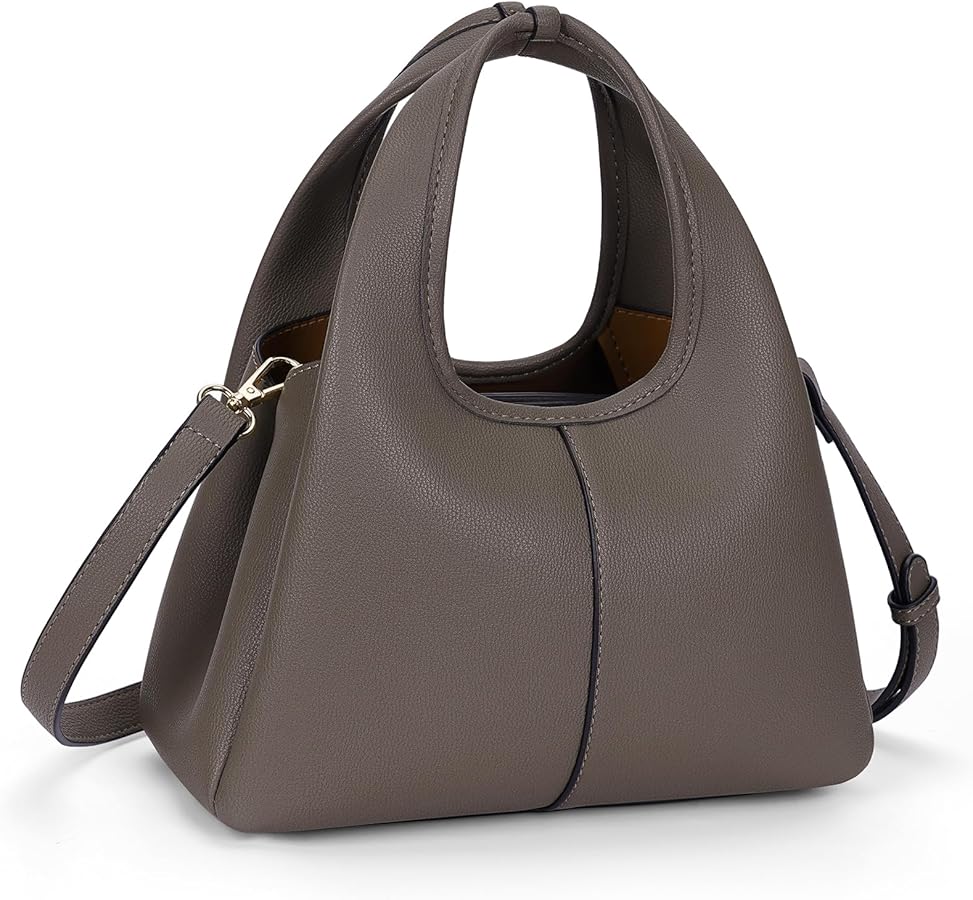 JQWSVE Small Tote Bag for Women Trendy Shoulder Handbag Pebble Leather Top-handle Satchel Bag Designer Crossbody Tote Purse