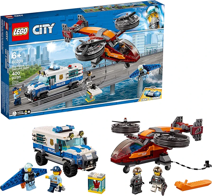 LEGO City Sky Police Diamond Heist 60209 Building Kit (400 Pieces)