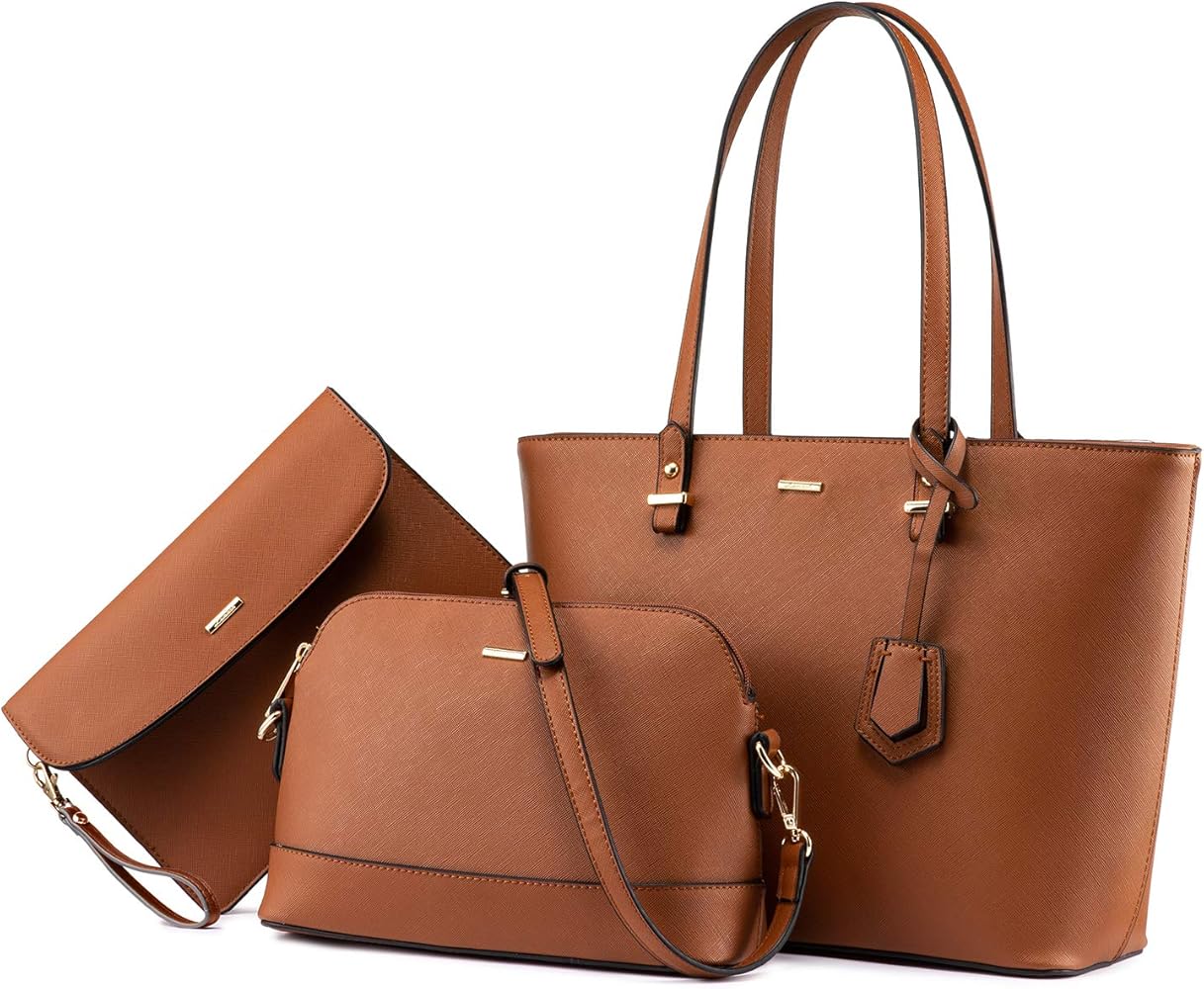 LOVEVOOK Handbags for Women Shoulder Bags Tote Satchel Hobo 3pcs Purse Set