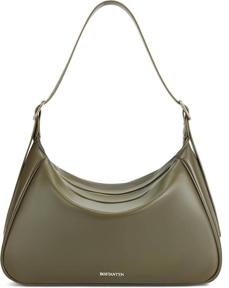 BOSTANTEN Women Leather Handbag Designer Large Hobo Purses Shoulder Bag Brown