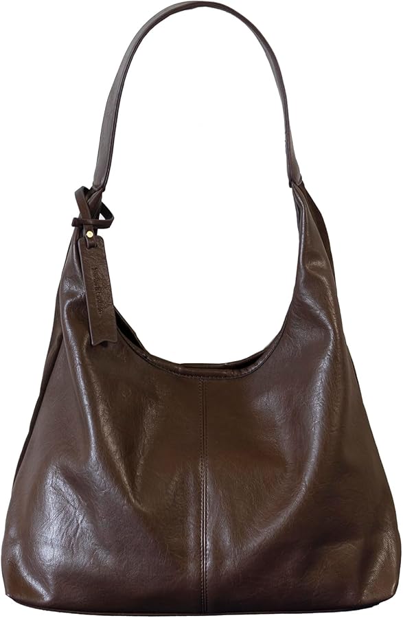 Soft PU Leather and Suede Tote Shoulder Bag for Women - Large Capacity Hobo Bag with Interior Pockets