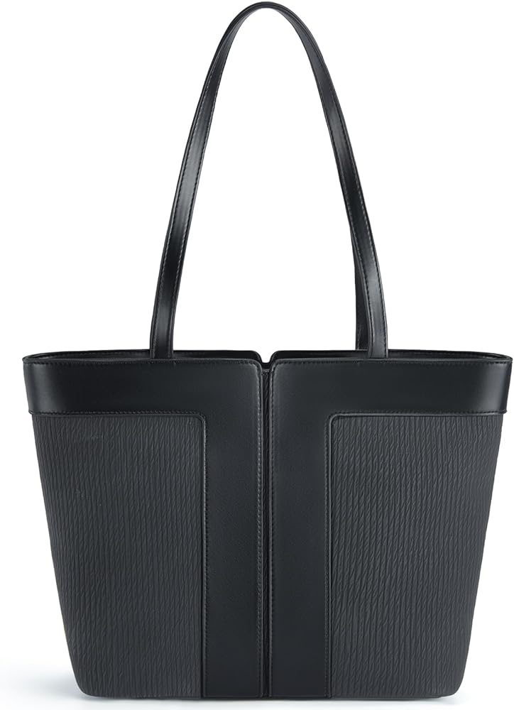Missnine Tote Bag for Women Vegan Leather Handbag and Purse Medium Top Handle Satchel Shoulder Bag with Zipper Work Travel
