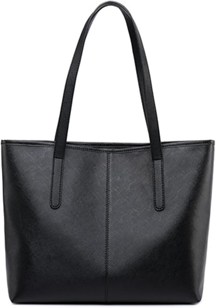 FITDON Tote Bag with Zip for Women, Faux Leather Top Handle Handbags Ladies Shoulder Bag for Work Travel Shopping
