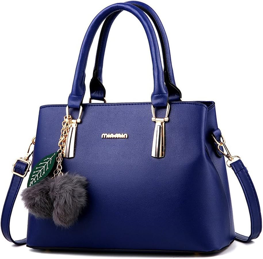 Dreubea Women's Leather Handbag Tote Shoulder Bag Crossbody Purse
