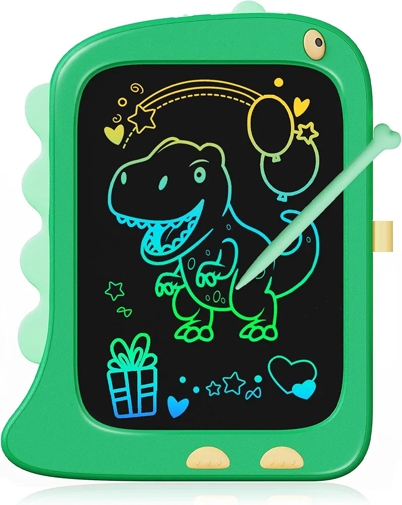 KOKODI LCD Writing Tablet Doodle Board, 3 4 5 6 Year Old Boys Toys Gifts, 8.5 Inch Drawing Pad Airplane Travel Road Trip Essentials, Dinosaur Toddler Kids Games Birthday Christmas Stocking Stuffers