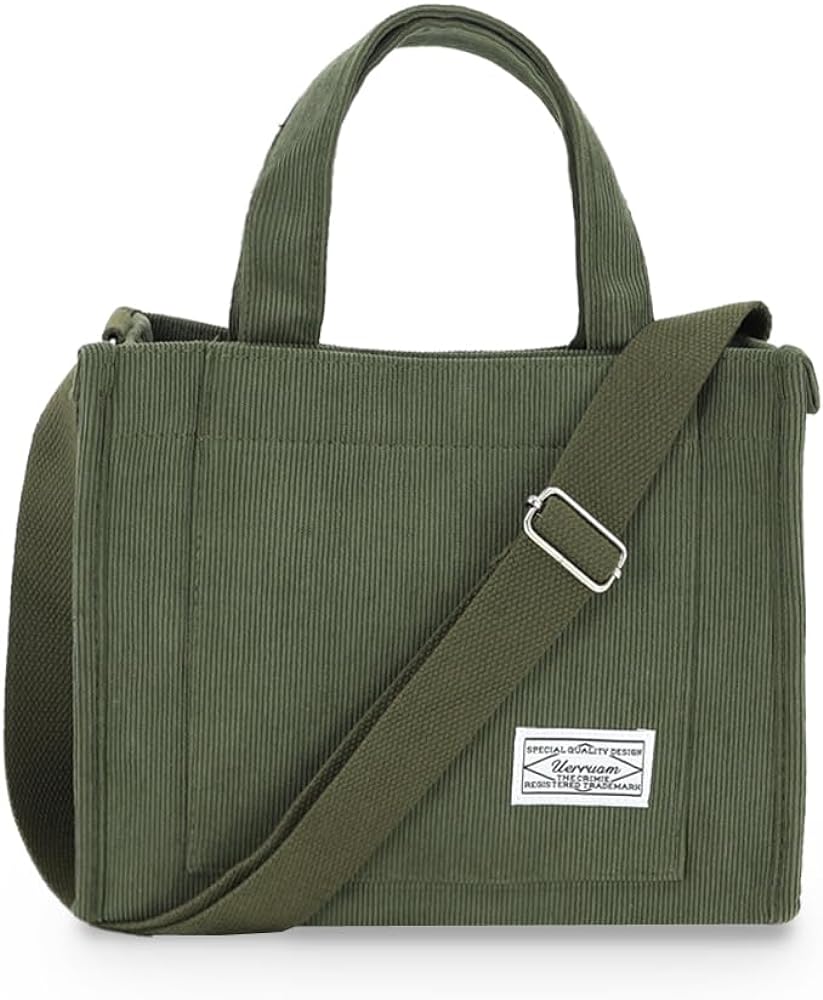 UERRUAM Tote Bag Women Work Corduroy Bags Crossbody Bag Purse for Women Travel Bags Handbags Everyday Bag