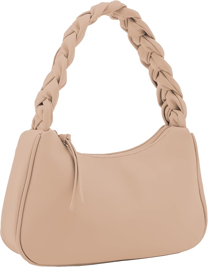Emperia Braided Top Handle Shoulder Bag For Women, Trendy Designer Small Hobo Tote Handbag