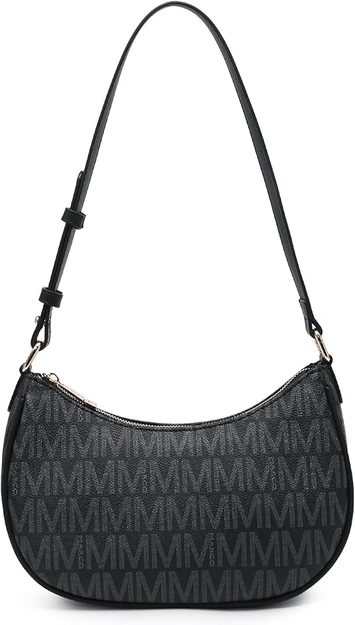 Shoulder Bag for Women Small Crescent Purses Handbags for Women Pu Leather Top Zipper Tote Hobo Bags