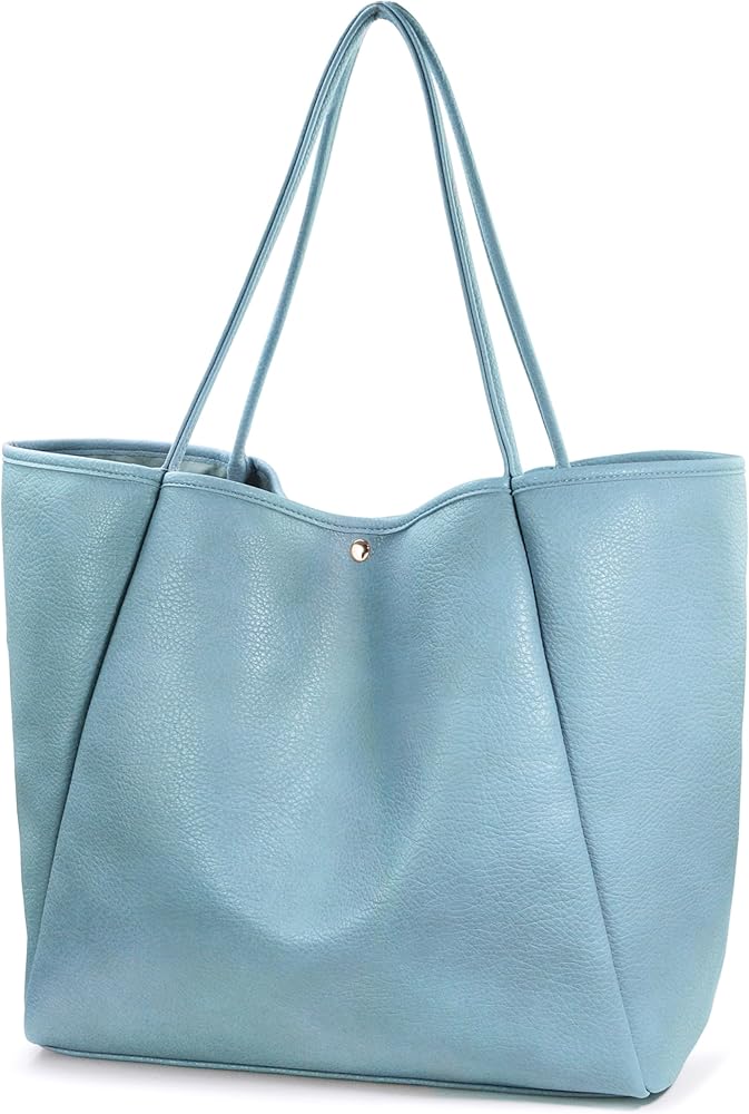 HOXIS Oversize Pu Leather Tote Women Weekender Bag Shopper Handbag Travel Purse