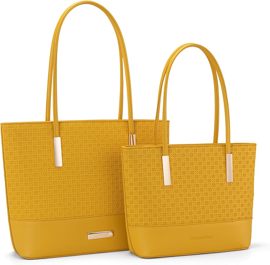 Montana West 2Pcs Tote Bags for Women Medium Satchel Purse Set