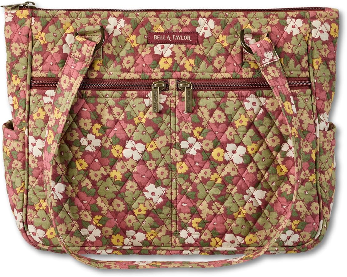 Bella Taylor Everyday Tote | Lightweight Quilted Fabric Handbags for Women