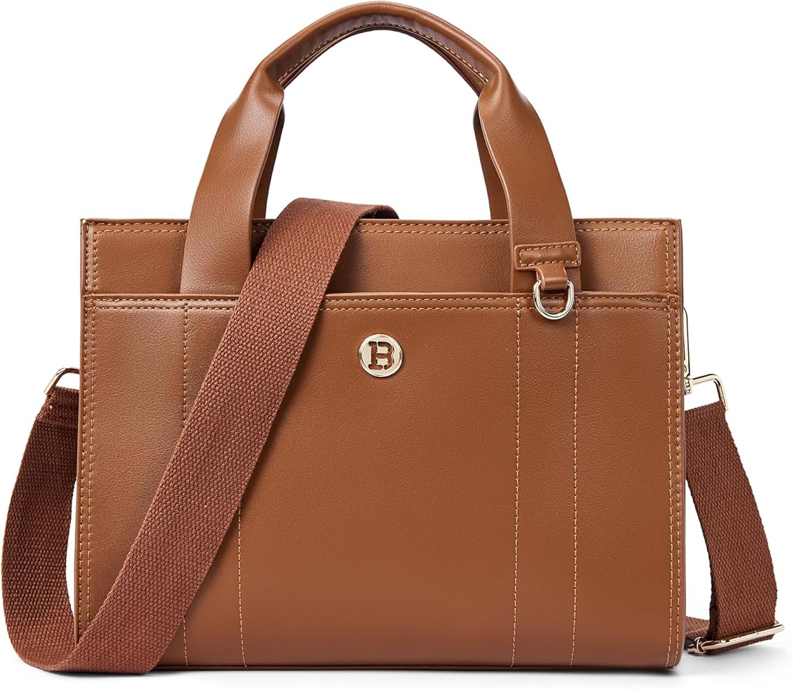 BOSTANTEN Small Tote Bag for Women Crossbody Trendy Purses Vegan Leather Satchel Handbags with Shoulder Strap