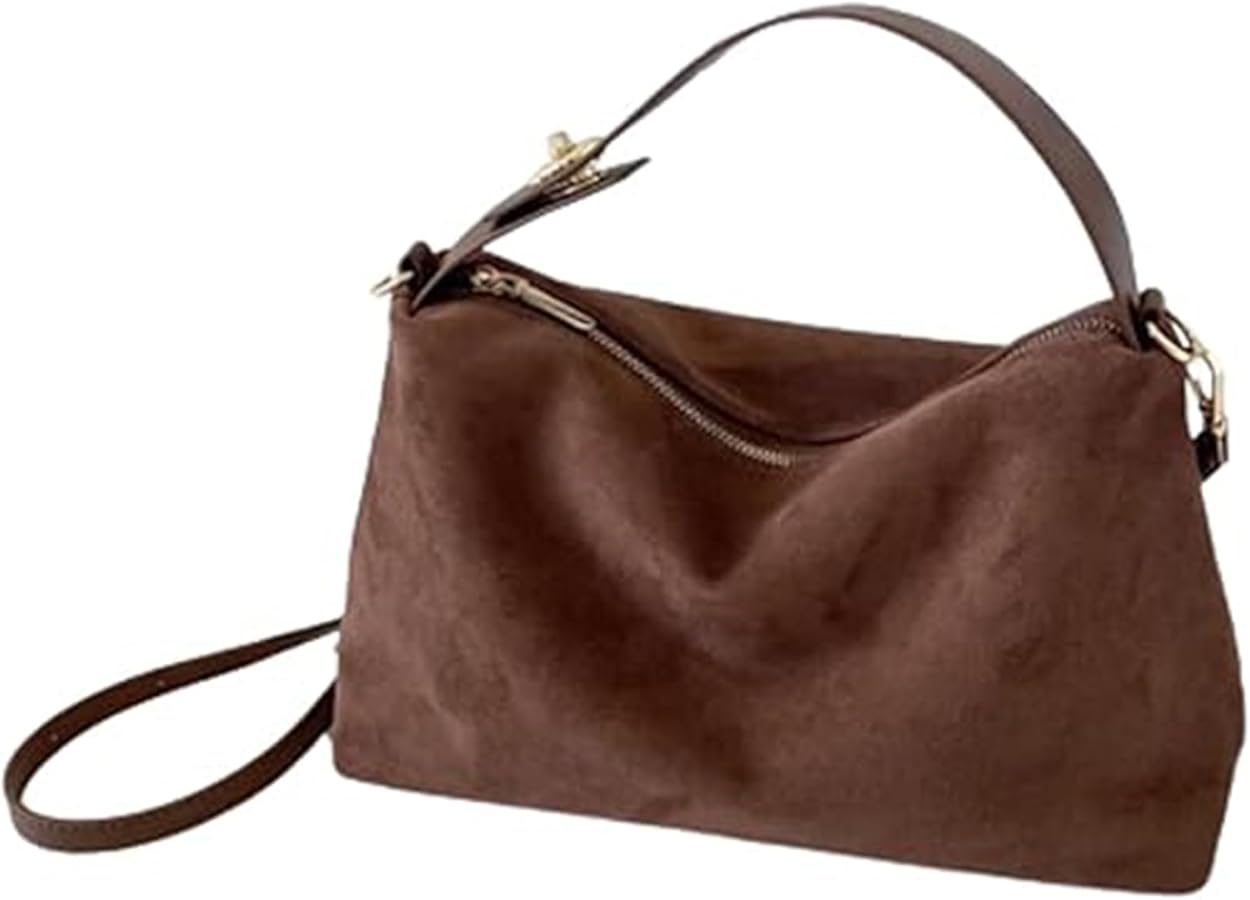 Suede Bag Suede Tote Bags for Women Brown Suede Bag Suede Purse Slouchy Bag Hobo Crossbody Bags for Women