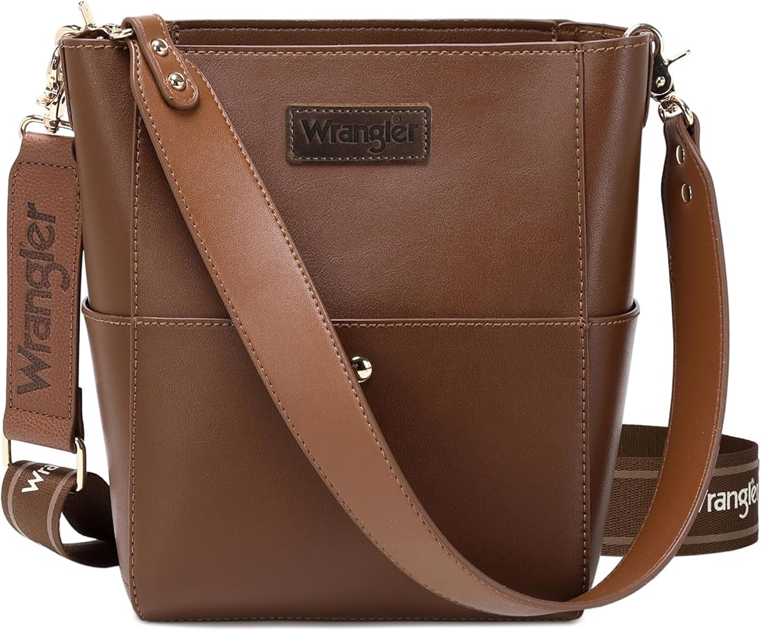Wrangler Bucket Handbags for Women Hobo Shoulder Purse with Organizer Insert