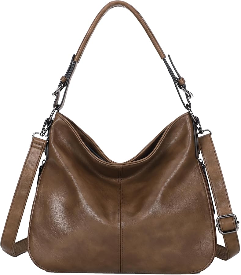 KL928 Large Purses for Women PU Leather Shoulder Handbag Crossbody Hobo Bags Ladies Tote Bags with Adjustable Shoulder Strap