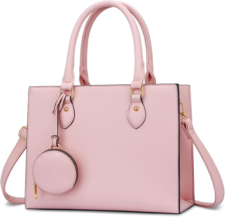 KKXIU Purses and Handbags for Women Vegan Leather Tote Shoulder Bag Ladies Top Handle Satchel with Coin Purse