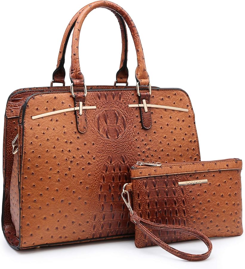 Women Handbag Wallet Tote Bag Shoulder Bag Hobo Bag Top Handle Satchel Purse Set 2pcs w/ 3 Compartments