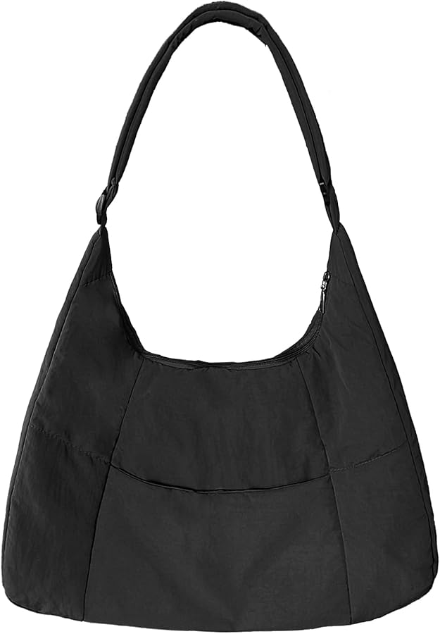 Puffer Crescent Shoulder Bag Women Nylon Light Weight Crossbody Purse Large Hobo Bag Puffy Tote Bag Handbag