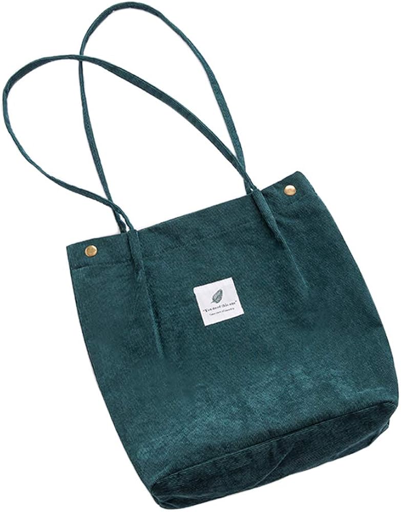 Belsmi Womens Corduroy Shoulder Tote Bag