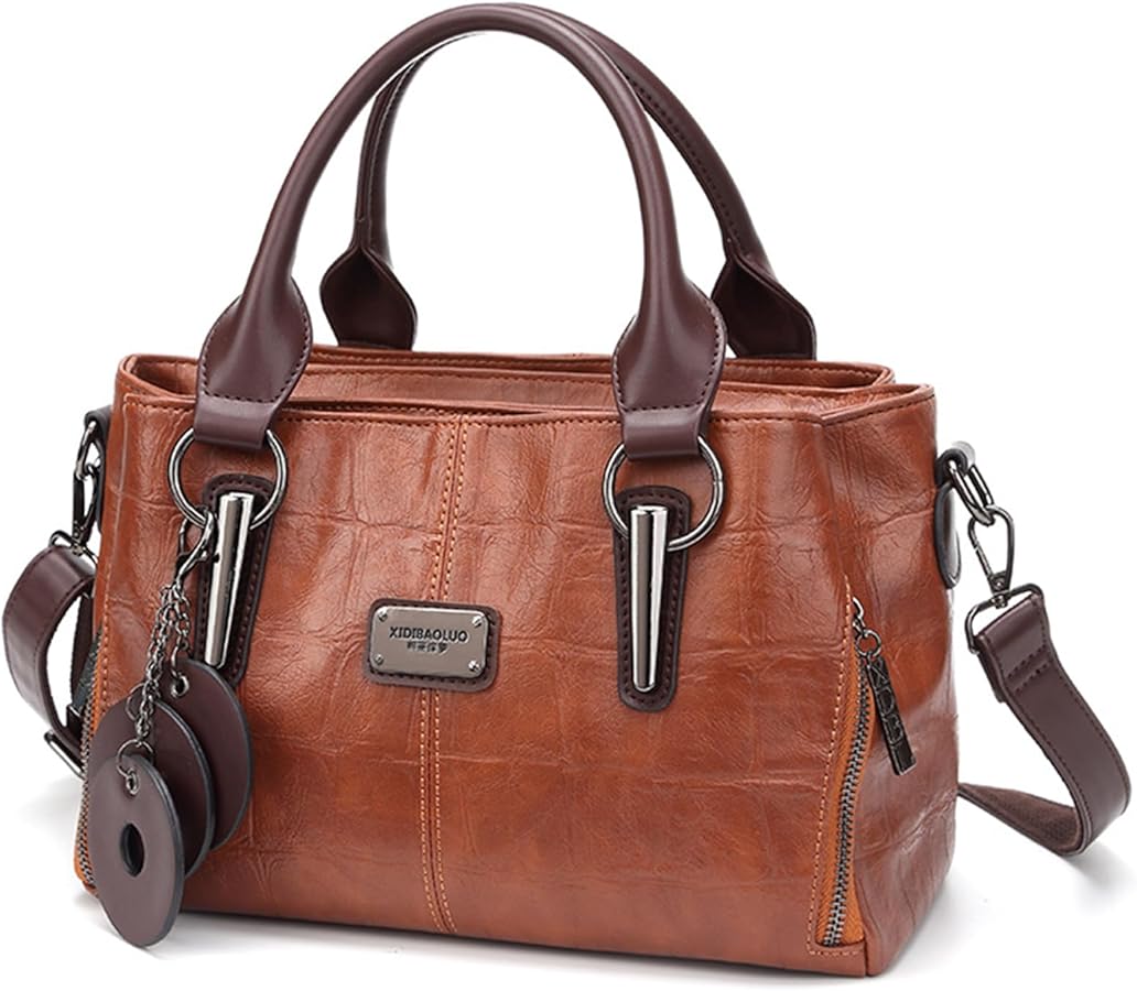 Handbags and Purses for women Vegan Leather Tote Bag for Women Satchel Shoulder Bags Travel Purse with Compartments