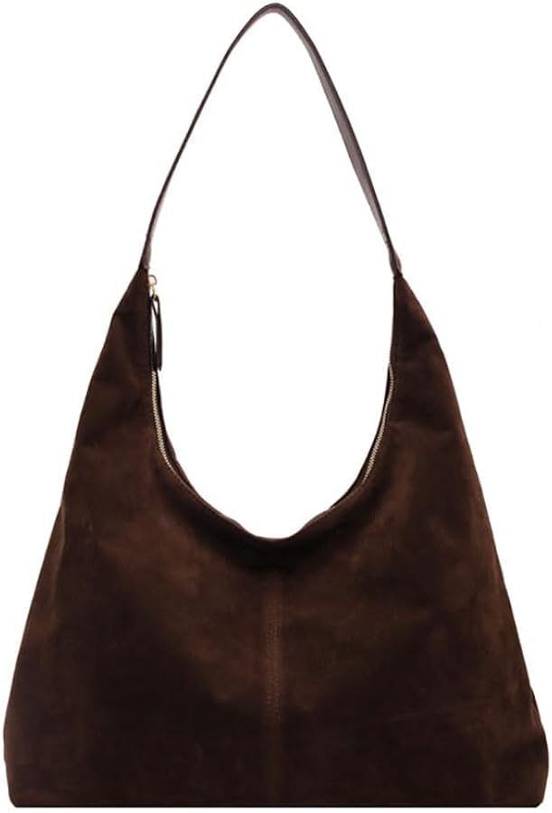 Brown Suede Bag,Suede Purse,Brown Purses Suede, Suede Handbag,Suede Shoulder Bag,Large Brown Tote Handbag