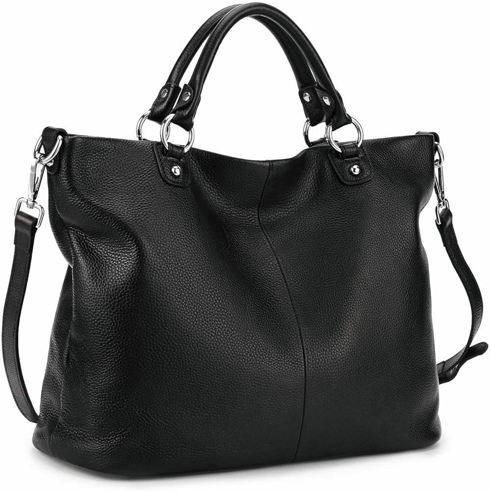 Kattee Women's Soft Genuine Leather Tote Bag, Top Satchel Purses and Handbags