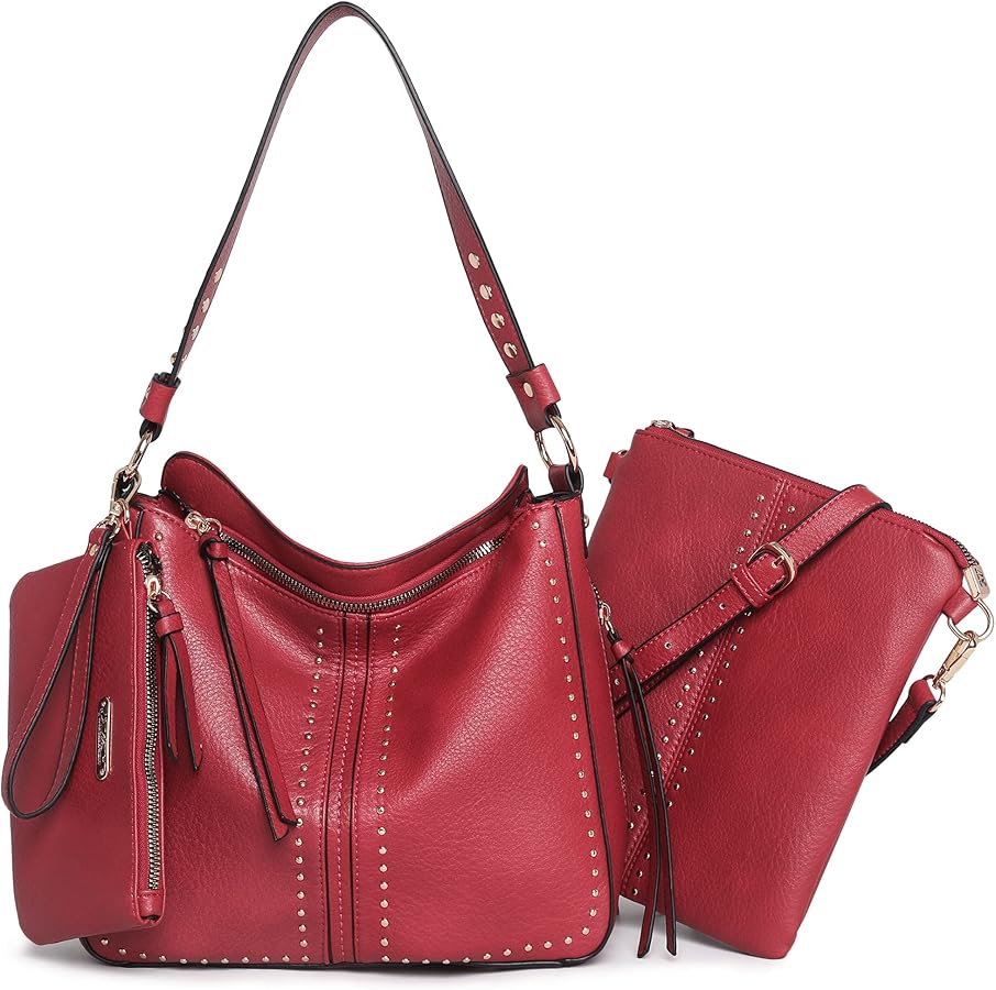 Montana West Tote Handbags for Women Concealed Carry Purses Vegan Leather Hobo Shoulder Bag 3pcs Purse Set