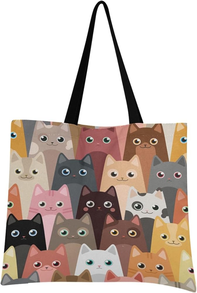 JSTEL Canvas Tote Bag for Women with Pocket,Canvas Tote Purse Work Tote Bag Canvas Shopping Bag