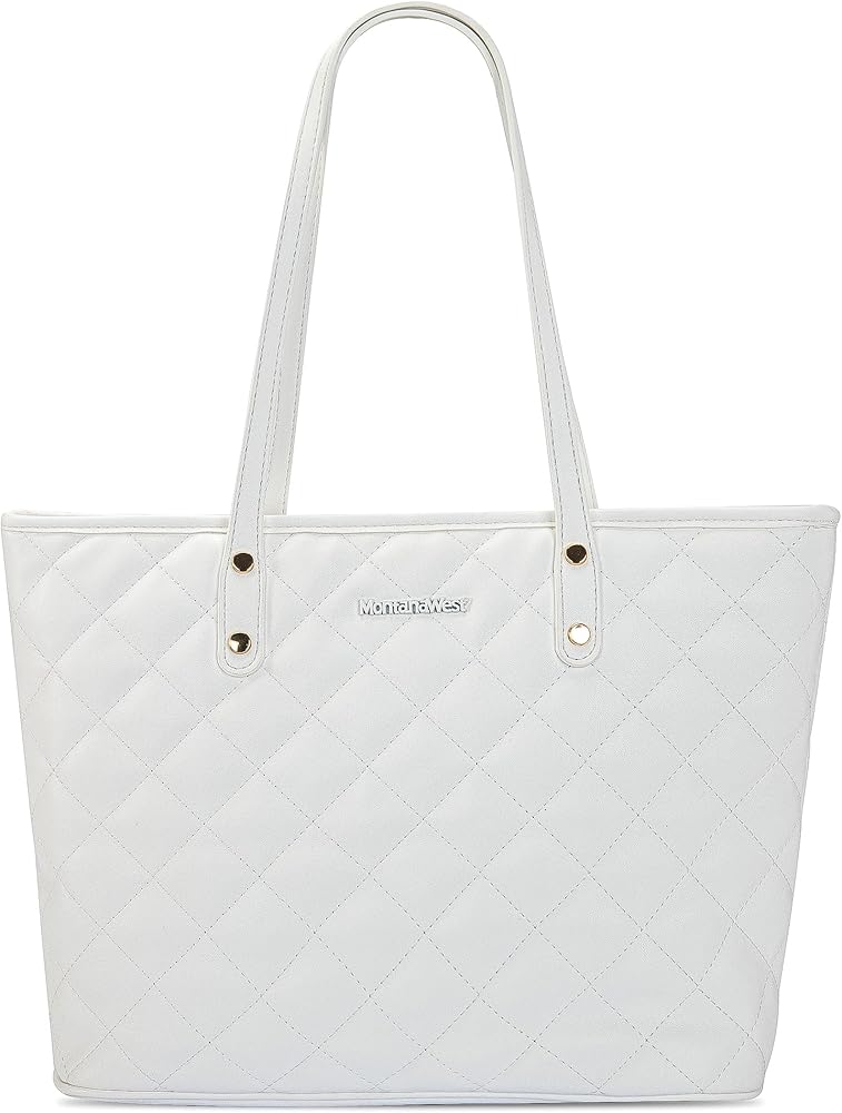 Montana West Quilted Handbag for Women Tote Purse Shoulder Bag Large Fashion Hobo Purse