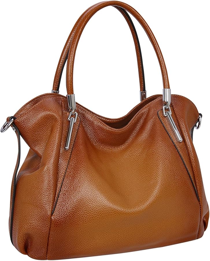 HESHE Leather Purses for Women Designer Handbags Hobo Crossbody Shoulder Bag Satchel Handbag Work Tote Bags