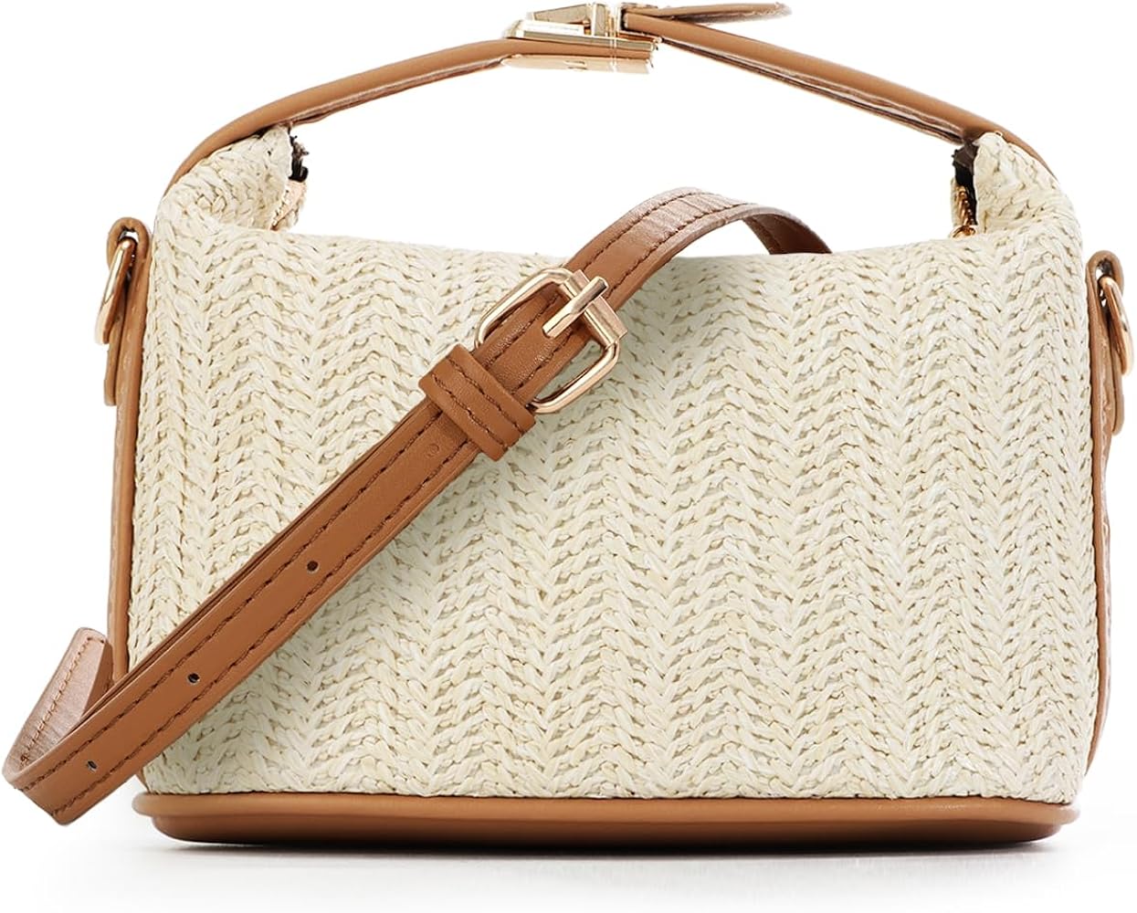 GOKTOW Straw Woven Crossbody Bag Purse for Women,Small Raffia Tote Tote Handbags Clutch for Summer Beach Vacation 2024