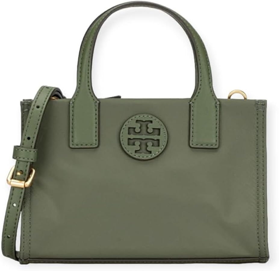 Tory Burch Womens 146437 Elle Gold-Tone Hardware Mini Nylon Tote Bag,