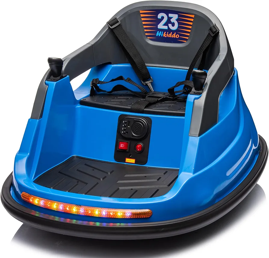 12V Kids Bumper Car, Electric Baby Bumper Car for Toddlers 1-3 with Remote Control, 3 Speeds - Blue
