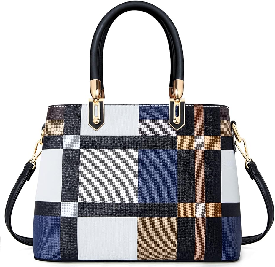 TIBES Handbags for Women Ladies Tote Shoulder Bags Satchel Top Handle Satchel Purse in Pretty Color Combination