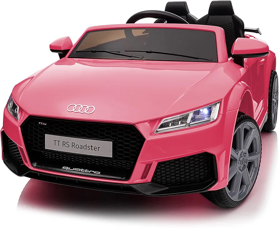 Electric Car for Kids, Licensed Audi 6V Kids Ride on Car Toy for Toddlers with Remote, Bluetooth - Pink