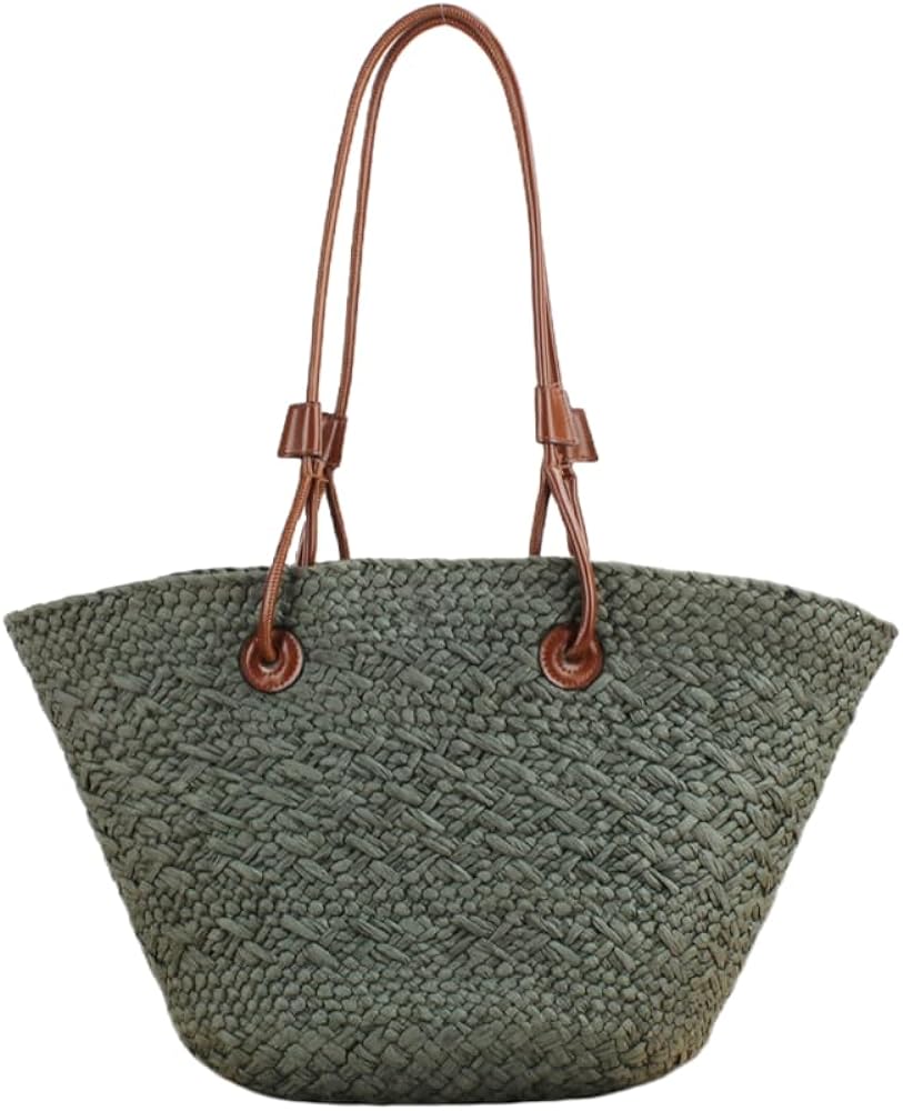 Women Handmade Straw Bags Summer Luxury Shoulder Bag Hobo Tote Bag Woven Vegetable Basket Travel Beach Handbags