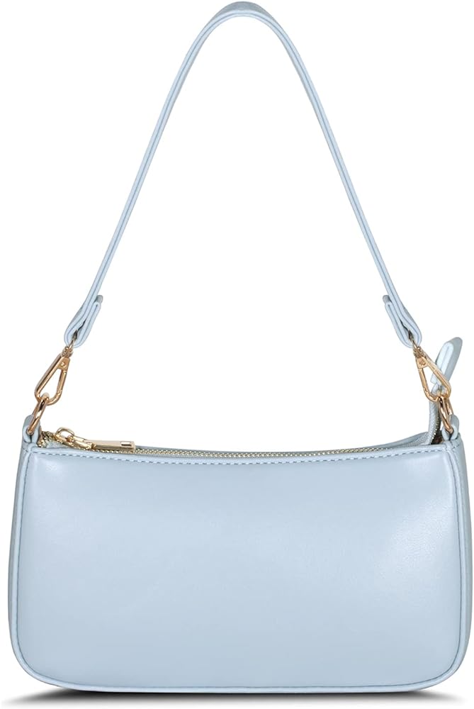 NIUEIMEE ZHOU Shoulder Bag for Women Retro Vegan Leather Classic Clutch Tote HandBags Purses with Zipper Closure