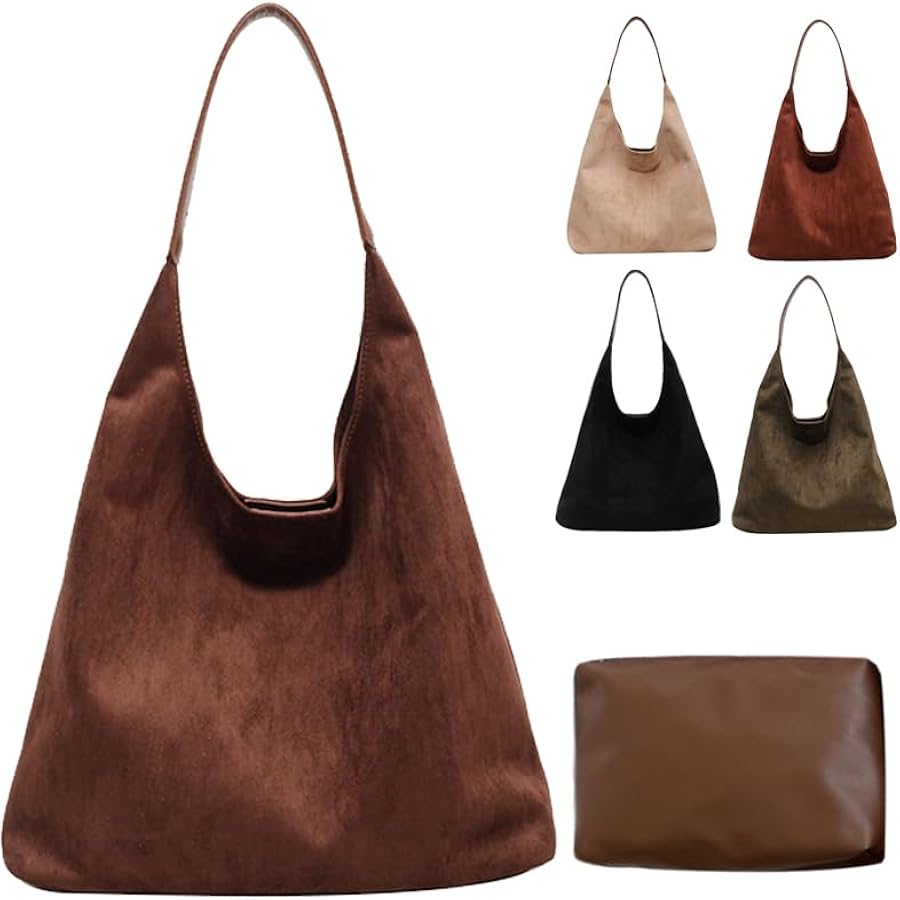Suede Bags for Women 2024 New Suede Tote Bag for Women Suede Hobo Bag for Women Suede Purse Bag