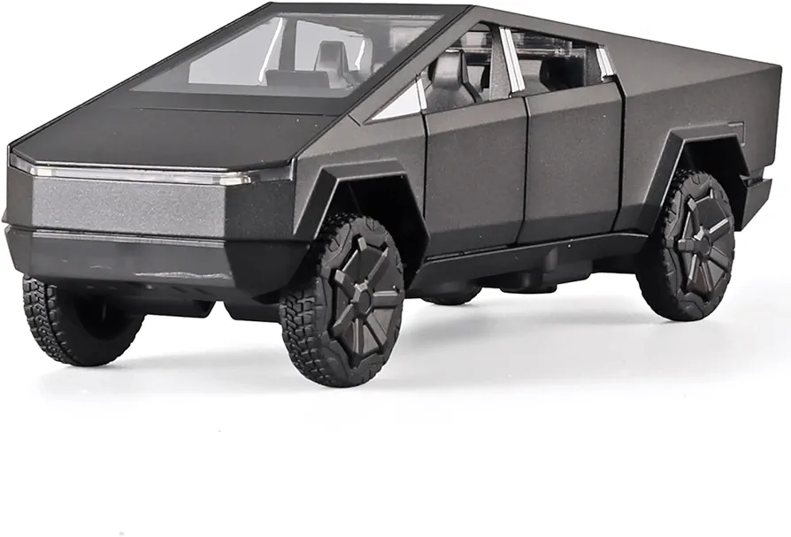 1/32 Diecast Mars Pickup Car Model，Zinc Alloy Toy Car，with Sound and Light、Pull Back，for Kids Age 3 Year and UP（Grey）